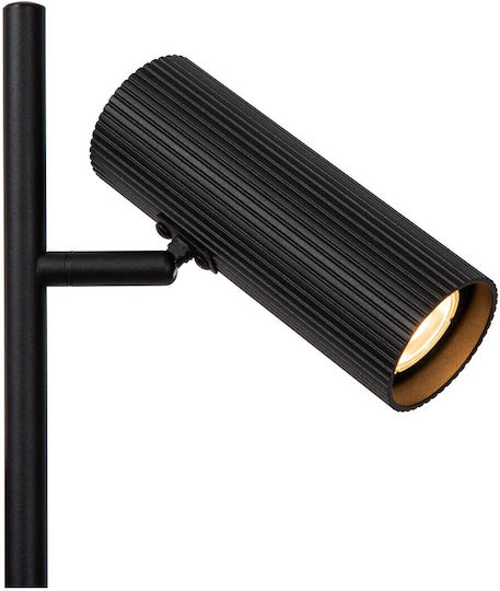 Lucide Lightning Floor Lamp H140cm. with Socket for Bulb GU10 Black