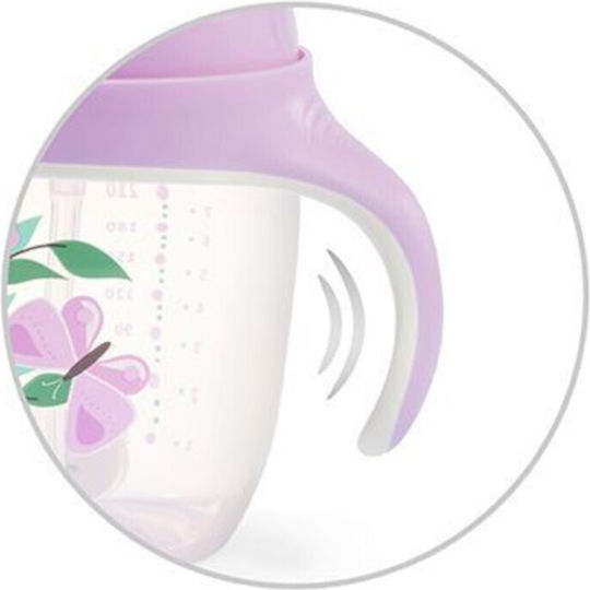 Babyono Educational Sippy Cup Plastic with Handles Purple for 6m+m+ 240ml