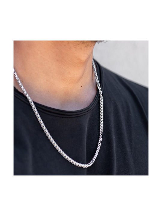 Piercing.gr Chain Neck from Steel Thin Thickness 3mm and Length 45cm