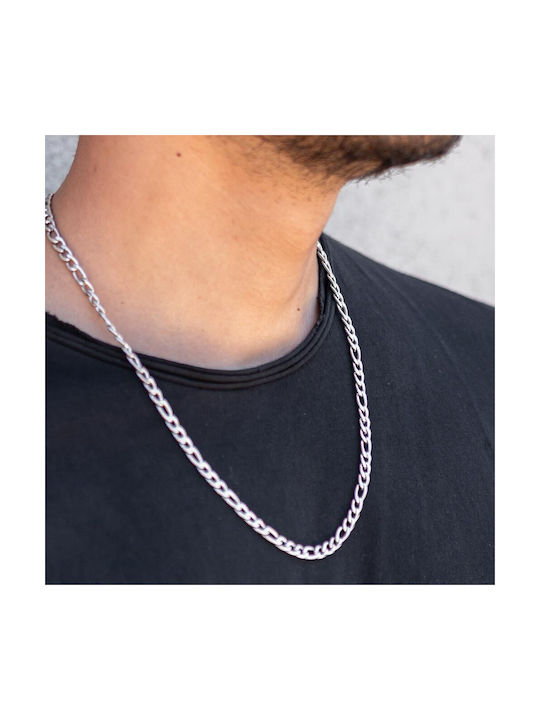 Piercing.gr Herren Kette Nacken aus Stahl Dünn Dicke 5mm und Länge 50cm