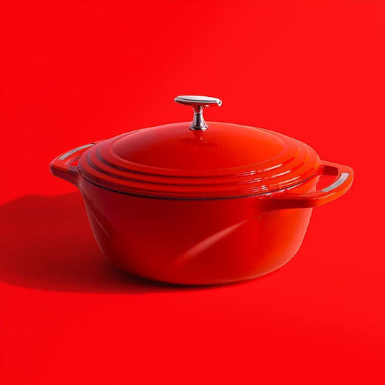 Lodge Cherry On Top Deep Cast Iron Pot 5.68L / 37cm