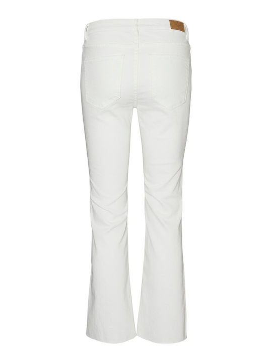 Vero Moda Women's Cotton Trousers in Slim Fit Ecru