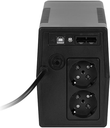Rebel RB-4024 UPS Off-Line 850VA 480W με 2 Schuko Πρίζες