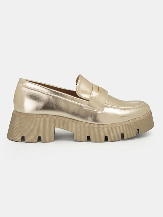 Bozikis Women's Loafers in Gold Color
