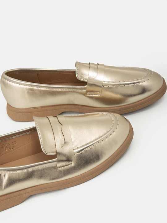 Дамски Loafers в Златист Цвят