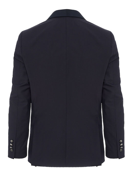 Men's Winter Suit with Vest Dark Blue