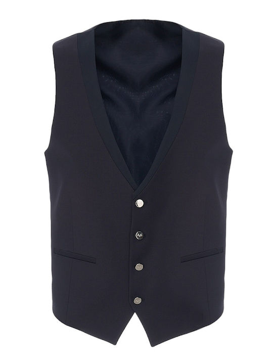 Men's Winter Suit with Vest Dark Blue