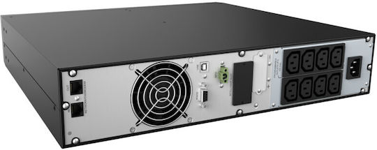 NJOY Balder 1000 UPS On-Line 1000VA 1000W με 8 IEC Πρίζες