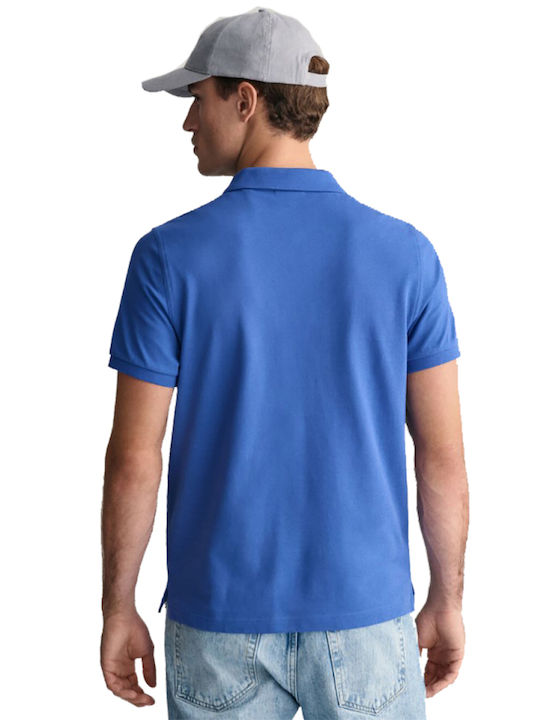 Gant Herren Kurzarmshirt Polo Blau