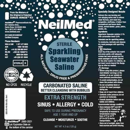 NeilMed Hypertonic Spray Nazal cu Ser Fiziologic 125ml