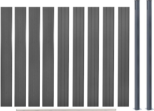 vidaXL Fence Panel from WPC in Gray Color 1.8x1.86m