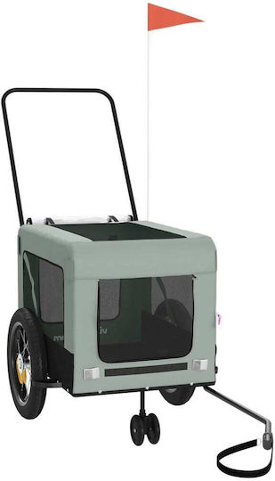 vidaXL Καρότσι για Μεταφορά Σκύλου έως 45kg Γκρι Μ135xΠ73.5xΥ68.5εκ.