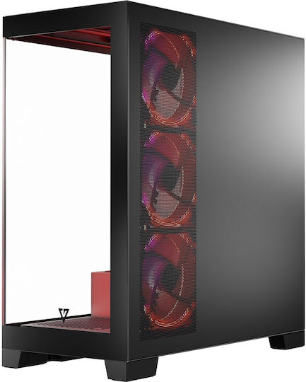Modecom Volcano Space Apex ARGB Gaming Midi Tower Κουτί Υπολογιστή με Πλαϊνό Παράθυρο Μαύρο