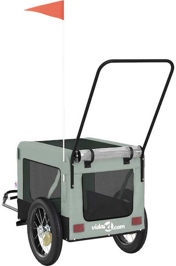 vidaXL Καρότσι για Μεταφορά Σκύλου έως 45kg Γκρι Μ135xΠ73.5xΥ68.5εκ.