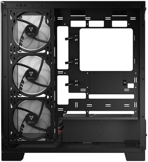 Modecom Volcano Space Apex ARGB Gaming Midi Tower Κουτί Υπολογιστή με Πλαϊνό Παράθυρο Μαύρο