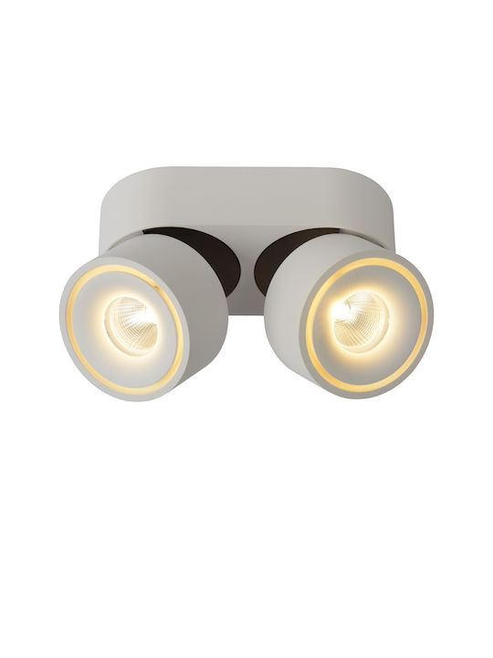 Lucide Lightning Yumiko Μονό LED Θερμό Λευκό Σποτ σε Λευκό Χρώμα