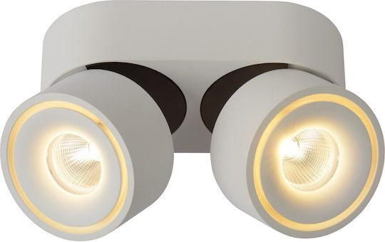 Lucide Lightning Yumiko Single LED Warm White Spot in White Color