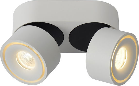 Lucide Lightning Yumiko Single LED Warm White Spot in White Color