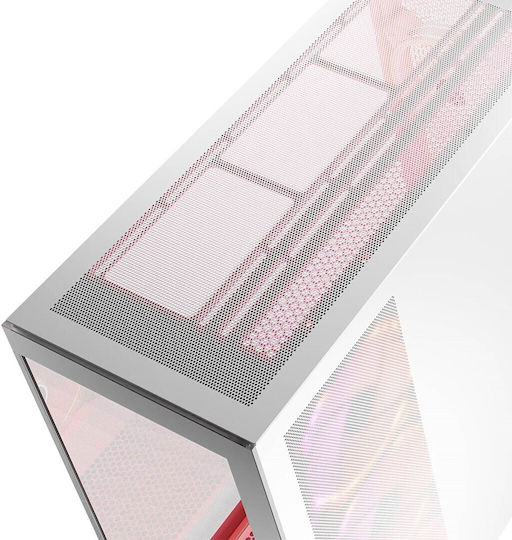 Modecom Volcano Space Apex ARGB Геймърско Midi Tower Компютърна Кутия с Страничен Прозорец Бяла