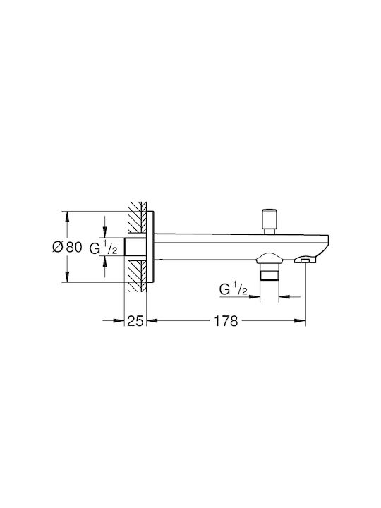 Grohe Built-in Faucet Mixer for Shower Silver