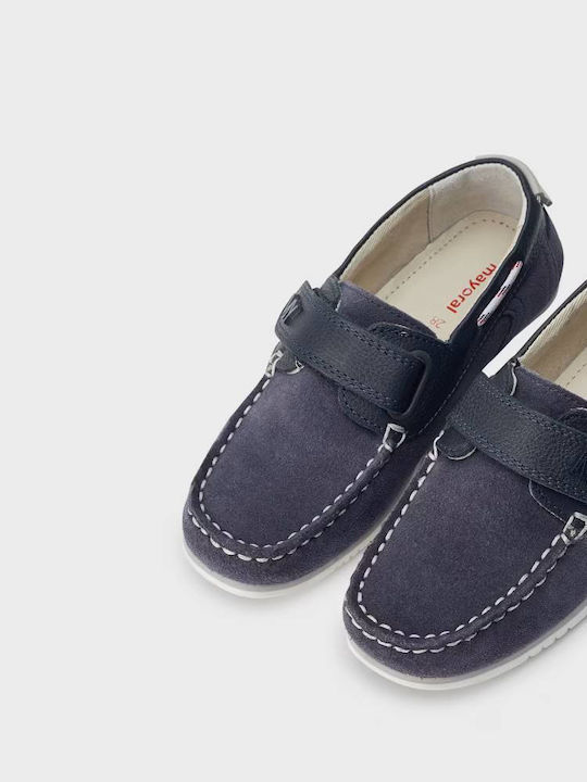 Mayoral Boys Suede Moccasins Navy Blue