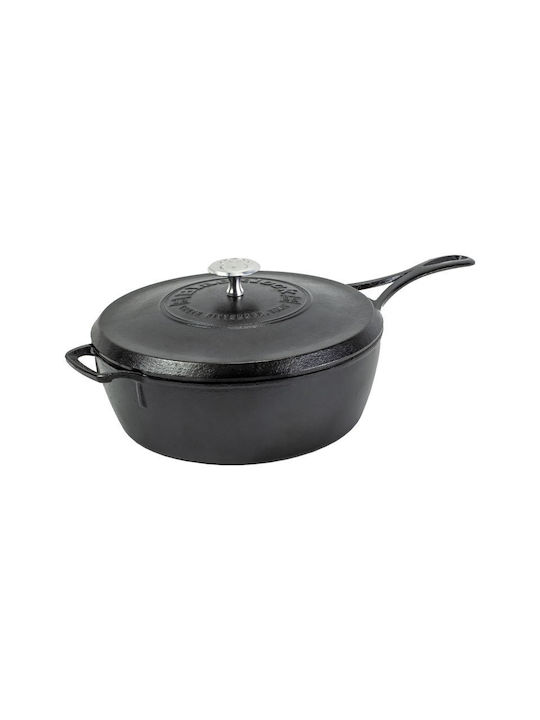 Lodge Blacklock Cast Iron Pan with Lid 44.12cm