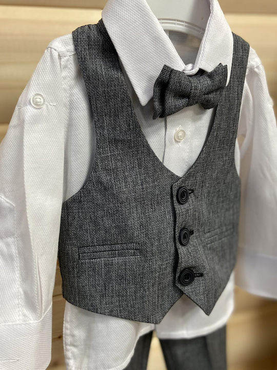 Extan Bebe Costum Botez Gri