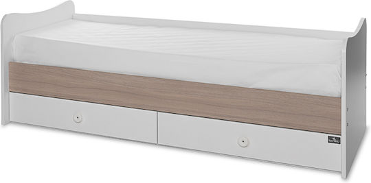 Lorelli Polymorphe Babybett Maxi Plus Weiß/Amber mit Schublade
