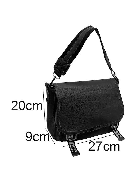 Leather Women's Handbag Crossbody Shoulder Black
