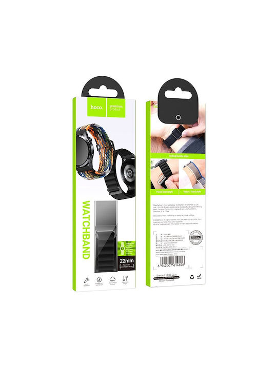 Curea ceas Hoco Wh05 Climbing Series Nylon pentru Samsung Huawei Xiaomi Vivo Oppo și universală 20mm Negru
