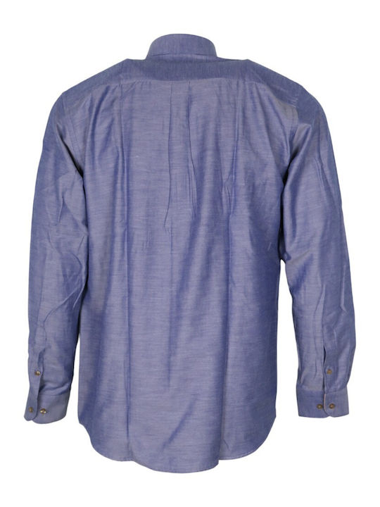 Ncs Men's Shirt Long Sleeve Cotton Light Blue