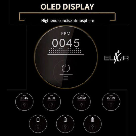Elixir Μπουκάλι Νερού Γυάλινο με Βιδωτό Καπάκι Μπεζ
