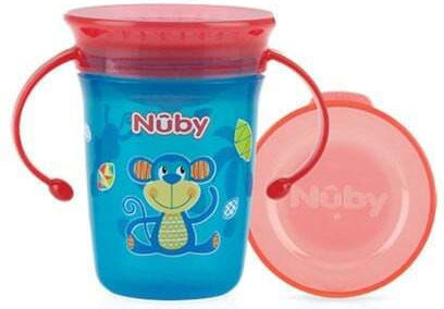 Nuby Baby Cup made of Silicone Blue 240ml for 10m+m+