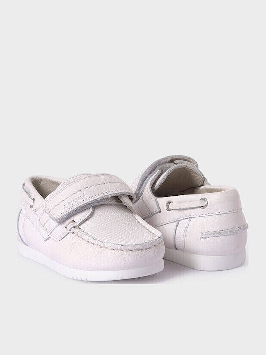Boys Leather Moccasins White