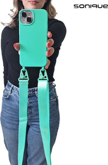 Sonique Back Cover Silicone 0.5mm with Strap Light Blue (Xiaomi Redmi Note 13 Pro 5G / Poco X6 5G)