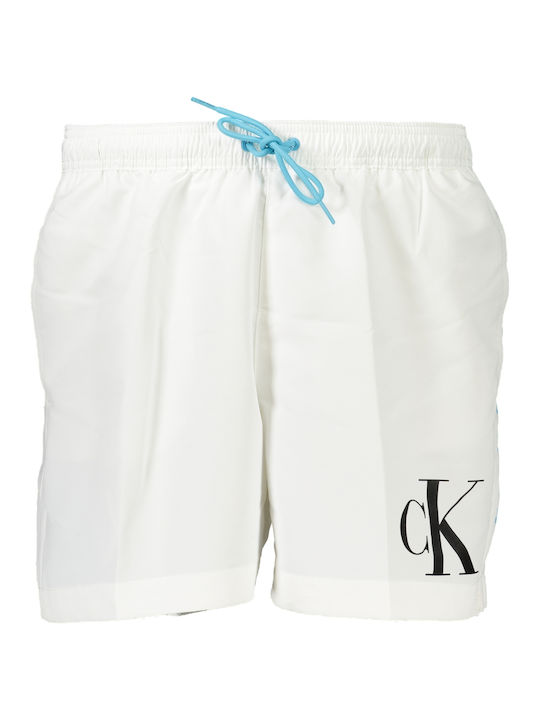 Calvin Klein Men's Swimwear Shorts White with Patterns