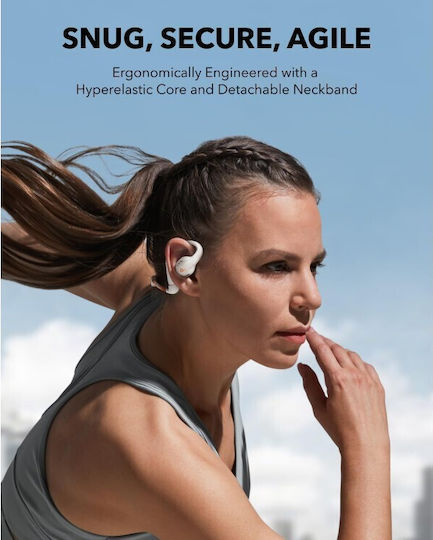 Soundcore by Anker AeroFit Pro Offenes Ohr Bluetooth-Freisprecheinrichtung Kopfhörer mit Schweißresistenz und Ladeetui Weiß