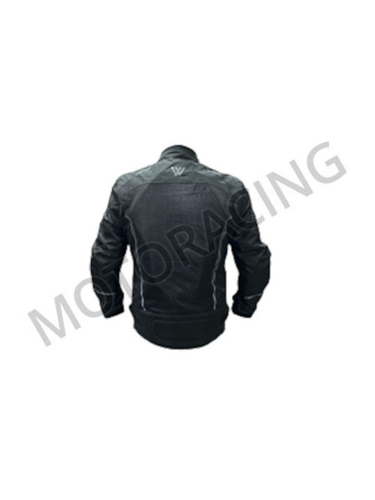 Winger Winter Herren Motorradjacke Schwarz