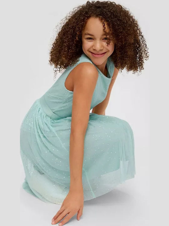 Girls Dress Sleeveless Tulle Polka Dot Veraman