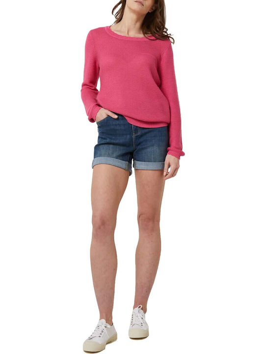 Women's Long Sleeve Sweater Fuchsia