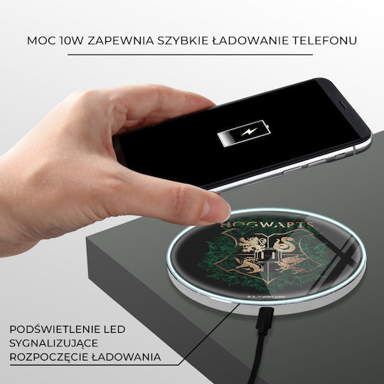 Harry Potter Încărcător Wireless (Qi Pad) 10W Negruς