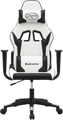 vidaXL 3143697 Gaming Chair with Adjustable Arms White / Black