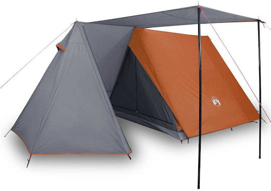 vidaXL Summer Camping Tent Grey For 3 People 190x200x170cm
