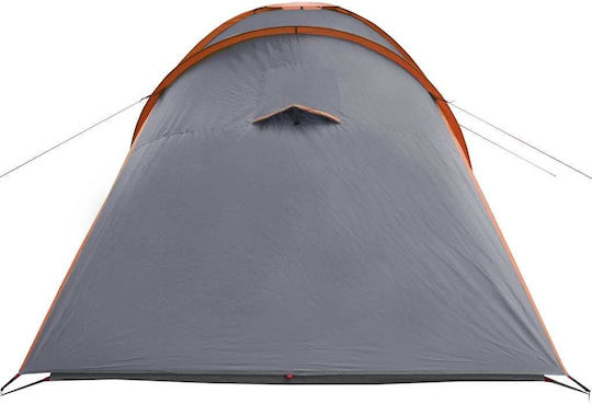 vidaXL Summer Camping Tunnel Tent Orange for 6 People 576x238x150cm