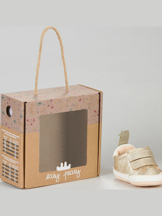 Easy Peasy Βρεφικά Sneakers Αγκαλιάς Χρυσά