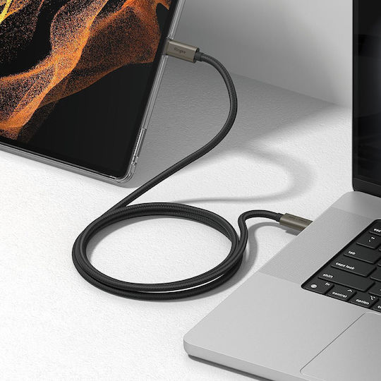 Ringke USB 3.2 Video Cable USB-C male - USB-C 240W PD Μαύρο 1m