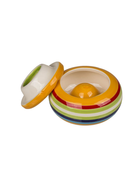 ArteLibre Ceramic Cigarette Ashtray Multicolour