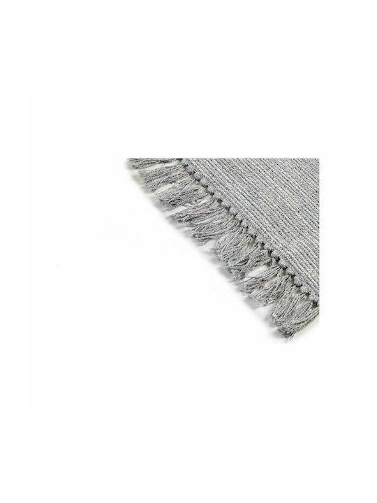 Gift Decor Rug Rectangular Cotton Grey