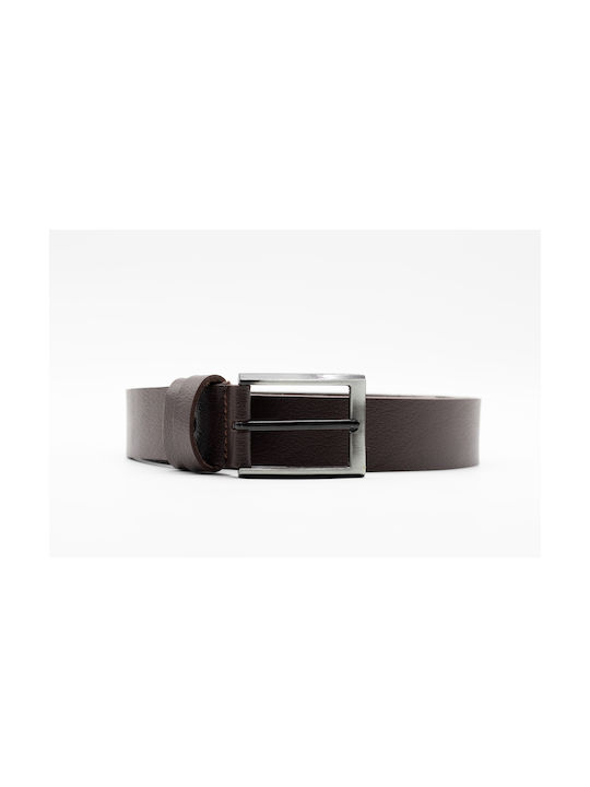 Savas Men's Leather Belt Brown