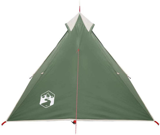 vidaXL Καλοκαιρινή Σκηνή Camping Teepee Πράσινη για 1 Άτομο 119x153x130εκ.